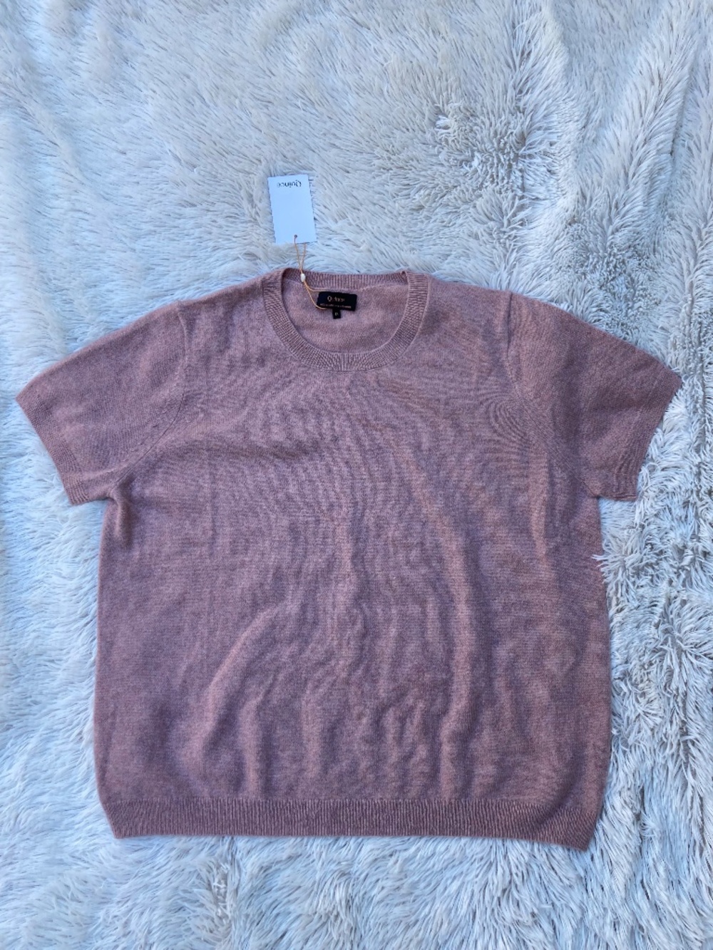 NWT Quince 100% Mongolian Cashmere Short Sleeve Top Womens Size 1X